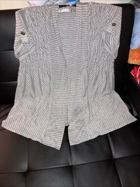 Maurices Open-Front Short Sleeve Cardigan